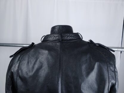 VTG 80s International Creations Raffaelo Black Leather Jacket Members Only Style - Image 11