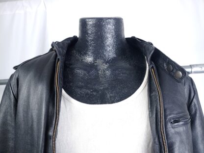 VTG 80s International Creations Raffaelo Black Leather Jacket Members Only Style - Image 14