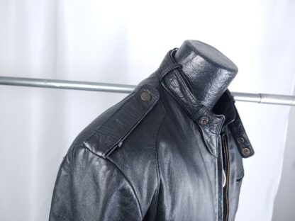 VTG 80s International Creations Raffaelo Black Leather Jacket Members Only Style - Image 9