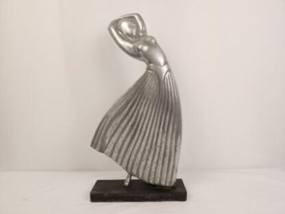 VTG Virginia Metalcrafters 15" Dancing Nude Woman Aluminum Sculpture 18-8 MCM