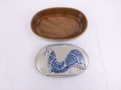 Vintage Prestige Place Rooster Trinket Box Gray Ceramic Museum American Folk Art - Image 11
