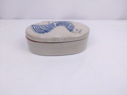Vintage Prestige Place Rooster Trinket Box Gray Ceramic Museum American Folk Art - Image 12