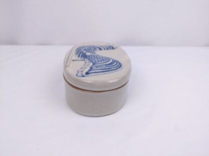 Vintage Prestige Place Rooster Trinket Box Gray Ceramic Museum American Folk Art - Image 13