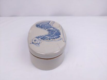 Vintage Prestige Place Rooster Trinket Box Gray Ceramic Museum American Folk Art - Image 15