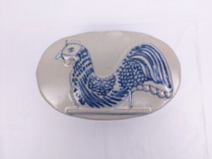 Vintage Prestige Place Rooster Trinket Box Gray Ceramic Museum American Folk Art - Image 16