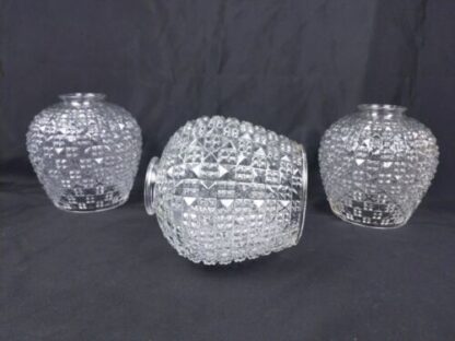 VTG MCM Set 3 Tension Pole Clear Glass Lamp Shade Replacement Globe 2-1/8 Fitter - Image 10