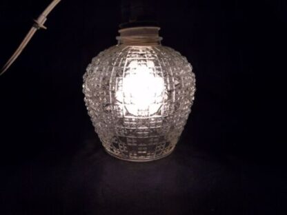 VTG MCM Set 3 Tension Pole Clear Glass Lamp Shade Replacement Globe 2-1/8 Fitter - Image 3