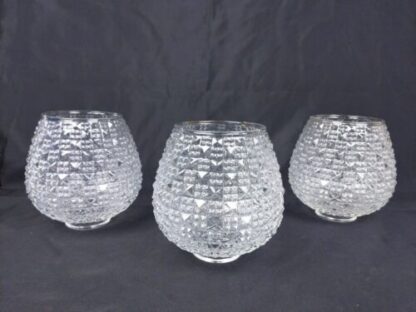 VTG MCM Set 3 Tension Pole Clear Glass Lamp Shade Replacement Globe 2-1/8 Fitter - Image 5