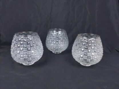 VTG MCM Set 3 Tension Pole Clear Glass Lamp Shade Replacement Globe 2-1/8 Fitter - Image 6