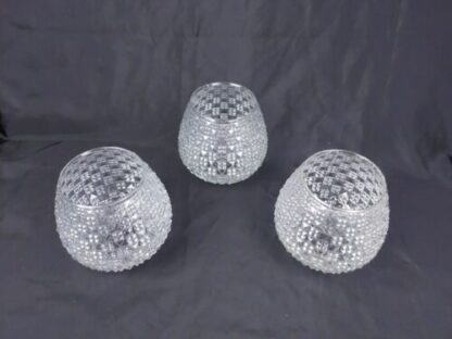 VTG MCM Set 3 Tension Pole Clear Glass Lamp Shade Replacement Globe 2-1/8 Fitter - Image 7