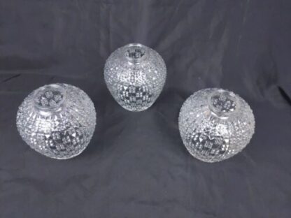 VTG MCM Set 3 Tension Pole Clear Glass Lamp Shade Replacement Globe 2-1/8 Fitter - Image 8