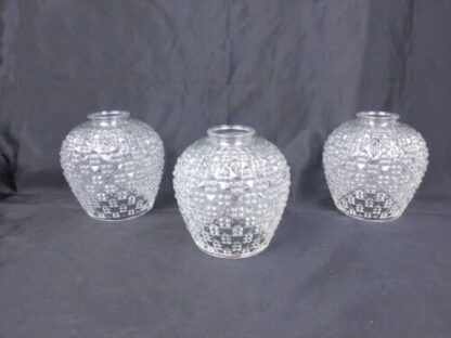 VTG MCM Set 3 Tension Pole Clear Glass Lamp Shade Replacement Globe 2-1/8 Fitter - Image 9