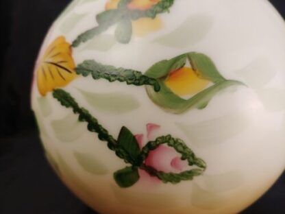 Vintage 9.5" Hand Painted Roses/Floral Parlor Banquet Lamp Globe Shade Gradient - Image 10