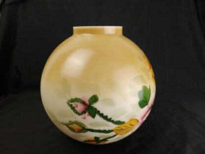 Vintage 9.5" Hand Painted Roses/Floral Parlor Banquet Lamp Globe Shade Gradient - Image 11