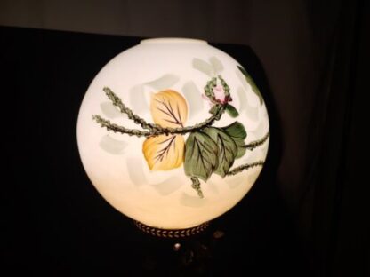 Vintage 9.5" Hand Painted Roses/Floral Parlor Banquet Lamp Globe Shade Gradient - Image 18