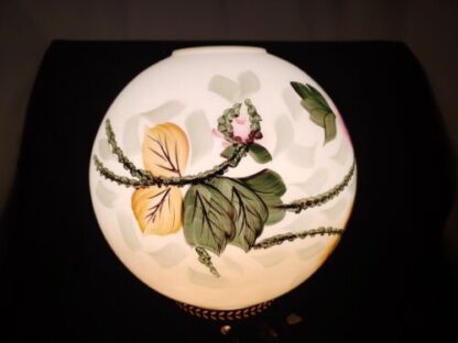 Vintage 9.5" Hand Painted Roses/Floral Parlor Banquet Lamp Globe Shade Gradient - Image 19