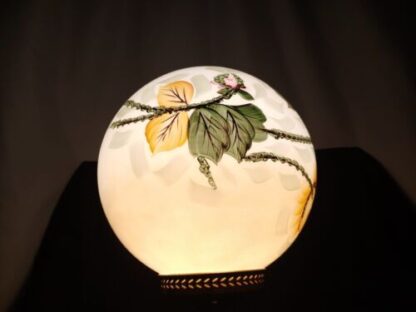 Vintage 9.5" Hand Painted Roses/Floral Parlor Banquet Lamp Globe Shade Gradient - Image 24