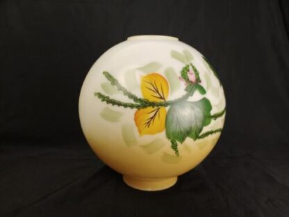Vintage 9.5" Hand Painted Roses/Floral Parlor Banquet Lamp Globe Shade Gradient - Image 3