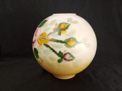 Vintage 9.5" Hand Painted Roses/Floral Parlor Banquet Lamp Globe Shade Gradient - Image 6