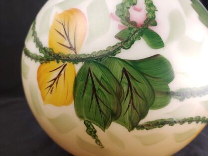 Vintage 9.5" Hand Painted Roses/Floral Parlor Banquet Lamp Globe Shade Gradient - Image 8