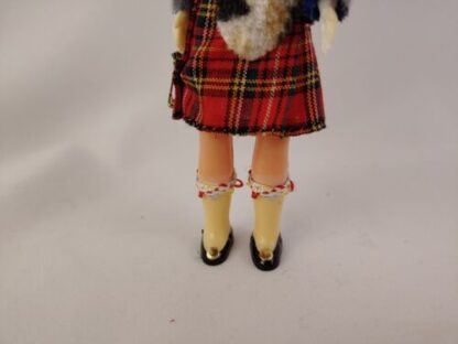 VTG 8.5" Scottish Doll Tartan Bagpipes Kilt Sleepy Eyes Hard Plastic In Tube Blk - Image 10