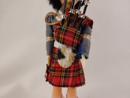 VTG 8.5" Scottish Doll Tartan Bagpipes Kilt Sleepy Eyes Hard Plastic In Tube Blk - Image 9