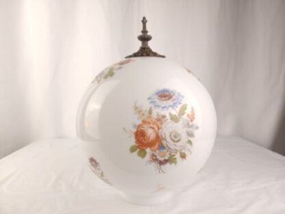 Vintage 24" Cherub Floral Gone With The Wind Style Table Parlor Lamp Glass Globe - Image 13