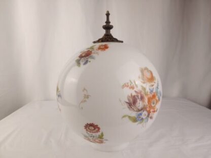Vintage 24" Cherub Floral Gone With The Wind Style Table Parlor Lamp Glass Globe - Image 15