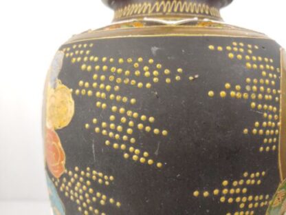 Vintage/Antique 22" Meiji Period Satsuma Vase Moriage Immortals Table Lamp Gold - Image 14