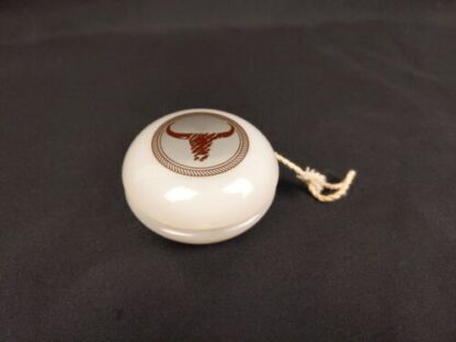 VTG Avon Wild Country Glow In The Dark Yo-Yo Cattle Skull Promo White Plastic UV - Image 10