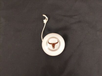 VTG Avon Wild Country Glow In The Dark Yo-Yo Cattle Skull Promo White Plastic UV - Image 4