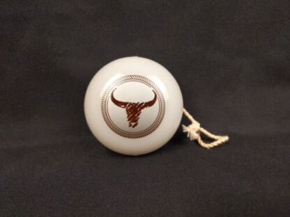 VTG Avon Wild Country Glow In The Dark Yo-Yo Cattle Skull Promo White Plastic UV - Image 7