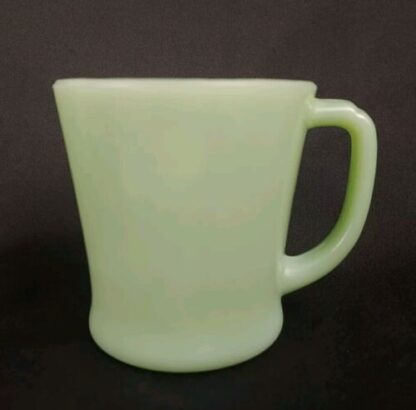 Vintage Fire King Jadeite Flat Bottom D Handle Mug Coffee Cup Anchor Hocking