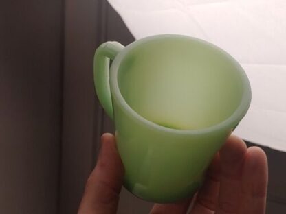 Vintage Fire King Jadeite Flat Bottom D Handle Mug Coffee Cup Anchor Hocking - Image 9