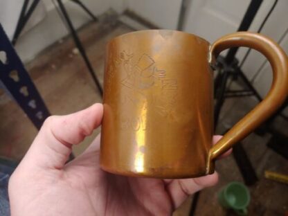 Vintage Vodka Boatman Copper Mug Cup Patina - Image 9