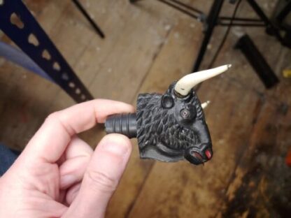 2 VTG Molded Plastic Bull Cattle Head Decanter Stoppers For Liquor Bottle 3/4 - Image 15