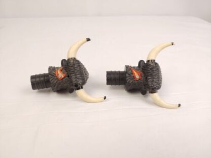 2 VTG Molded Plastic Bull Cattle Head Decanter Stoppers For Liquor Bottle 3/4 - Image 5