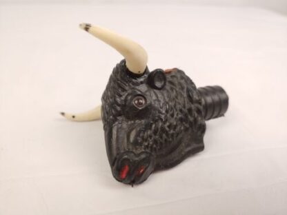 2 VTG Molded Plastic Bull Cattle Head Decanter Stoppers For Liquor Bottle 3/4 - Image 8