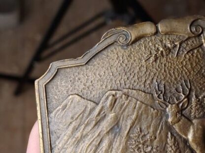 Vintage Brass Buck Deer Belt Buckle Landscape Nature Wilderness Yellowstone - Image 11
