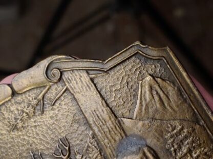 Vintage Brass Buck Deer Belt Buckle Landscape Nature Wilderness Yellowstone - Image 12