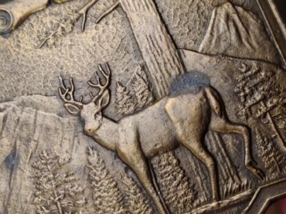 Vintage Brass Buck Deer Belt Buckle Landscape Nature Wilderness Yellowstone - Image 13