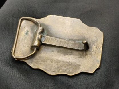 Vintage Brass Buck Deer Belt Buckle Landscape Nature Wilderness Yellowstone - Image 5