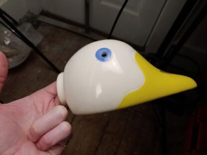 Vintage 80s Gooseneck Ceramic Goose Head Shade George Kovacs Style Lamp Memphis - Image 14