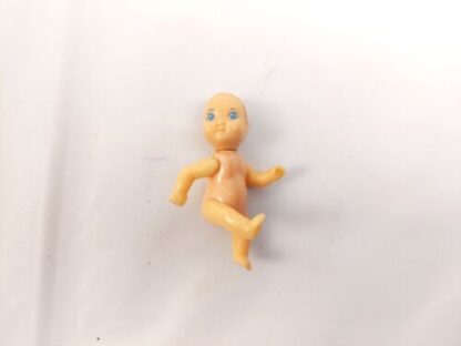 Vintage Miniature Plastic Jointed Baby Doll Painted Face 1.75" / 1-3/4" - Image 4