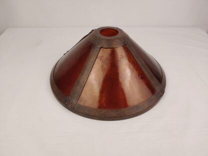 Damaged Arts & Crafts Reproduction Lamp Shade Amber Mica Mission 1-5/8 Fitter - Image 2