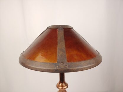 Damaged Arts & Crafts Reproduction Lamp Shade Amber Mica Mission 1-5/8 Fitter - Image 3