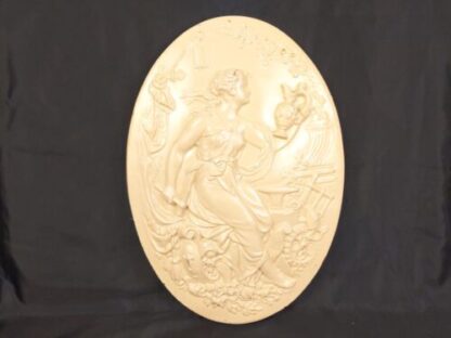 VTG Pair 2 Greco-Roman Neoclassical Art Relief Resin Oval Wall Plaques 16" Greek - Image 16