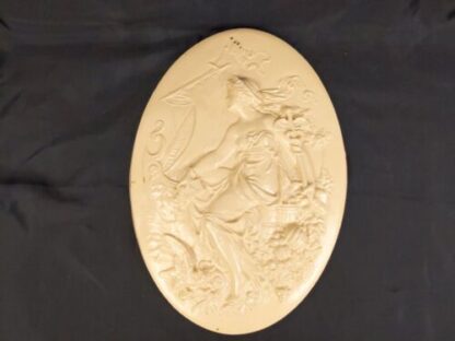 VTG Pair 2 Greco-Roman Neoclassical Art Relief Resin Oval Wall Plaques 16" Greek - Image 3