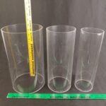Set 3 Large Clear Acrylic Plastic Tube Cylinders 3.75", 5", 7", 12" inch Length