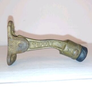 VTG/Antique SUPERIOR TIPPIT Cast Iron Fold / Kick Down Doorstop Door Mount